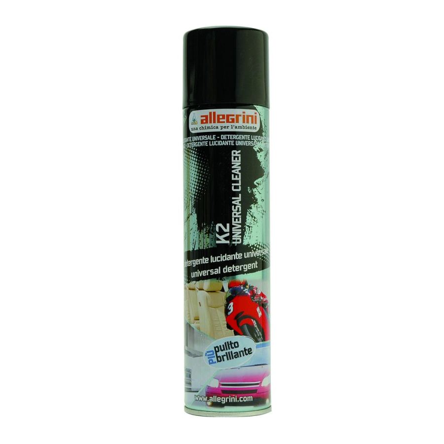 K2 UNIVERSAL CLEANER Detergente universale spray, facile da usare, pulisce e lucida in una sola operazione.