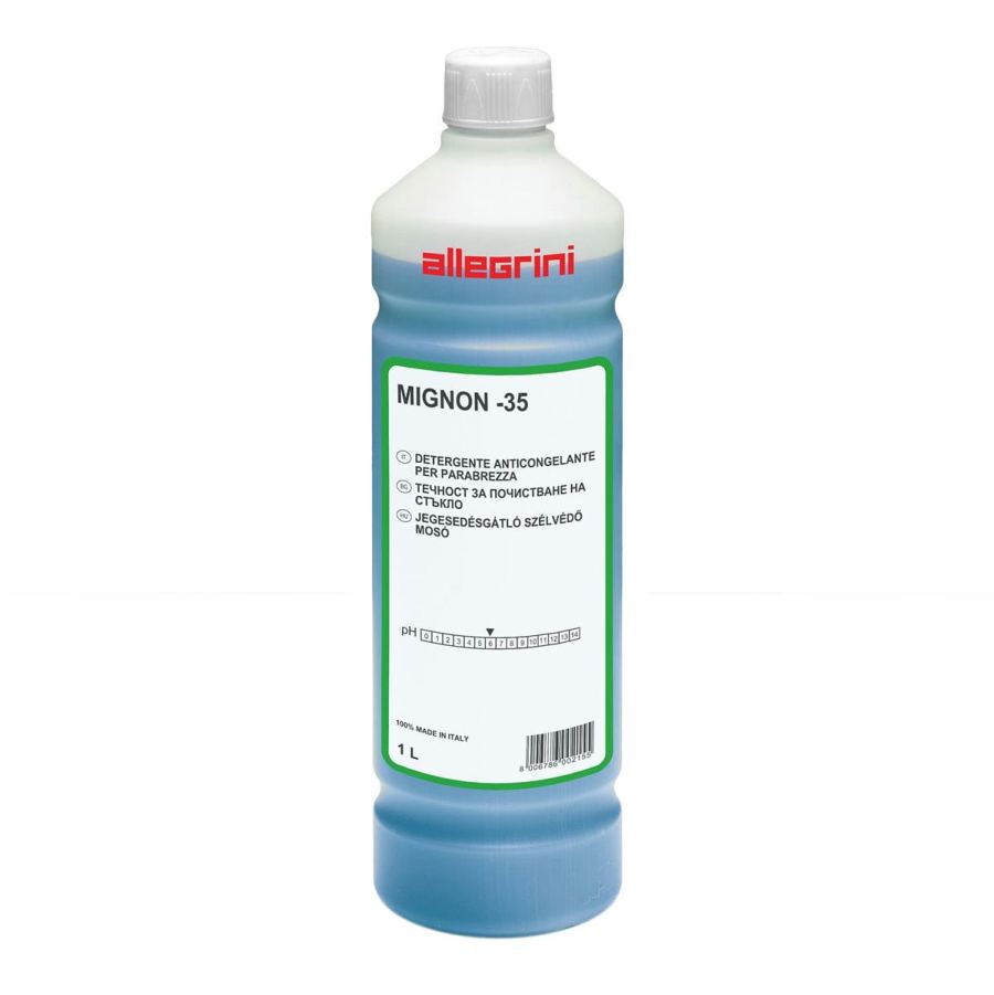 MIGNON -35 Detergente ad elevata efficacia per cristalli di autoveicoli. Ideali in ogni stagione ed indispensabili in inverno.