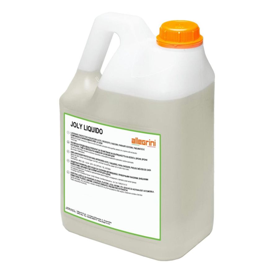JOLY LIQUIDO (UN 3082,9,III) Pulitore lucidante antistatico per cruscotti e superfici in pelle, similpelle, resina, e legno.