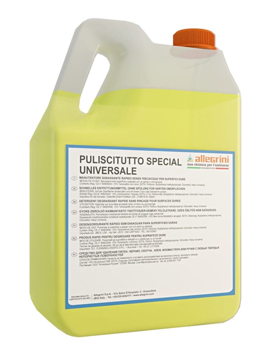 PULISCITUTTO SPECIAL UNIVERSALE Detergente sgrssante senza risciaquo