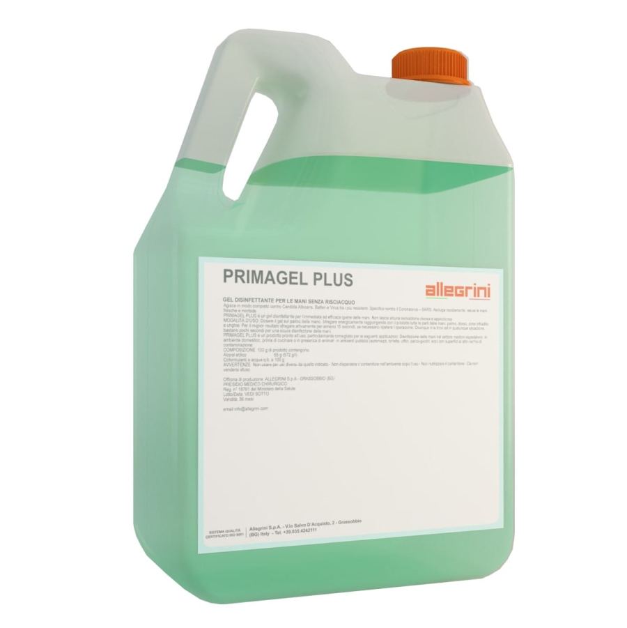PRIMAGEL PLUS Hand disinfectant gel, antibacterial effectiveness, acts in 15 seconds