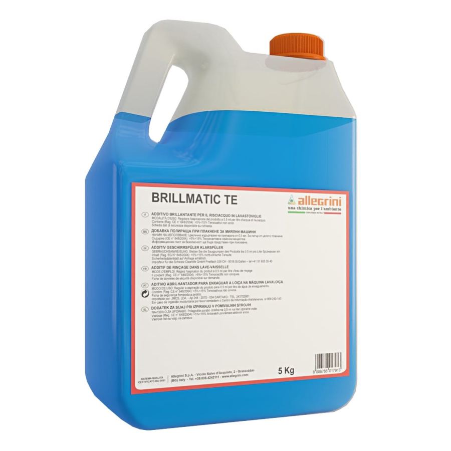 BRILLMATIC TE Specifico per l'asciugatura di stoviglie, piatti e bicchieri per lavastoviglie.