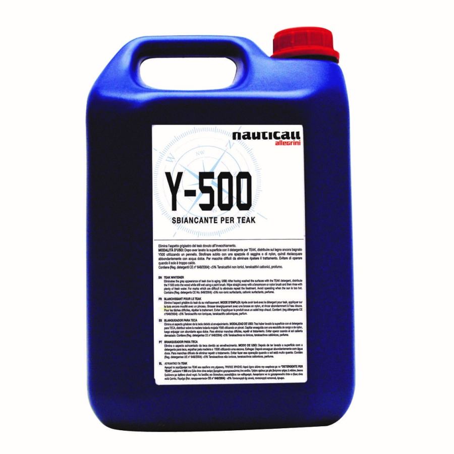 Y-500 SBIANCANTE PER TEAK 1LT Elimina l'aspetto grigiastro del teak dovuto all'invecchiamento.