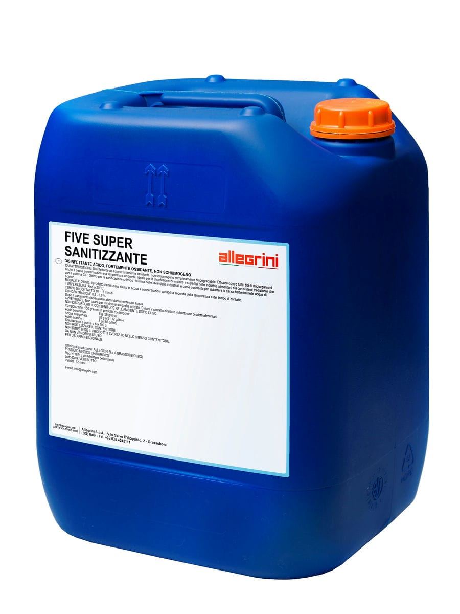 FIVE SUPER SANITIZZANTE (UN 3149,5.1(8),II) Sanitizzante acido, ossidante, non schiumogeno