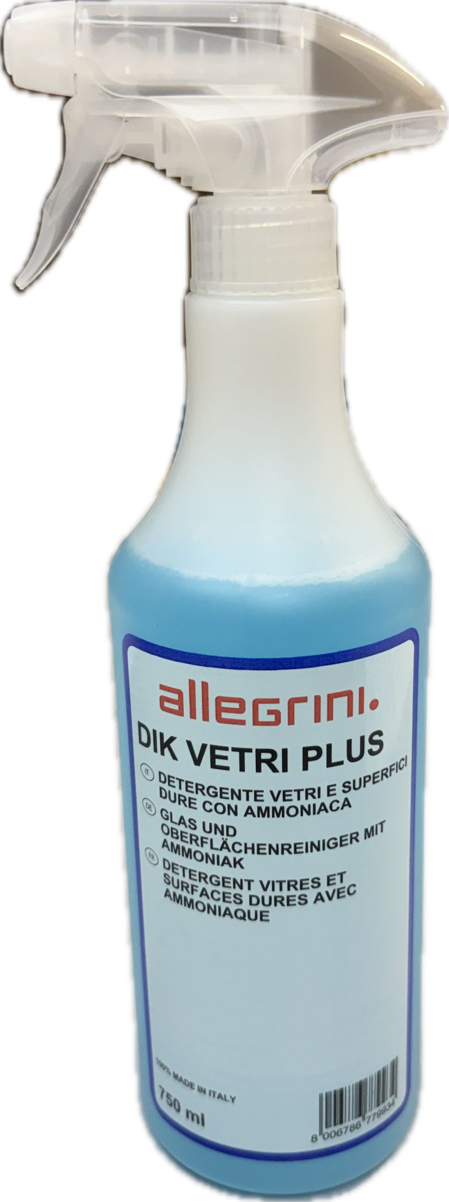 DIK VETRI PLUS 750 ML Detergente vetri e superfici dure con ammoniaca