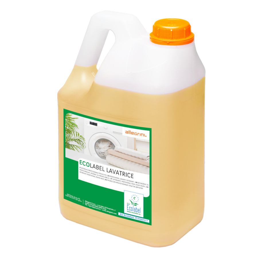 ECOLABEL LAVATRICE Detergente liquido per bucato a mano ed in lavatrice ricavato da materie prime vegetali