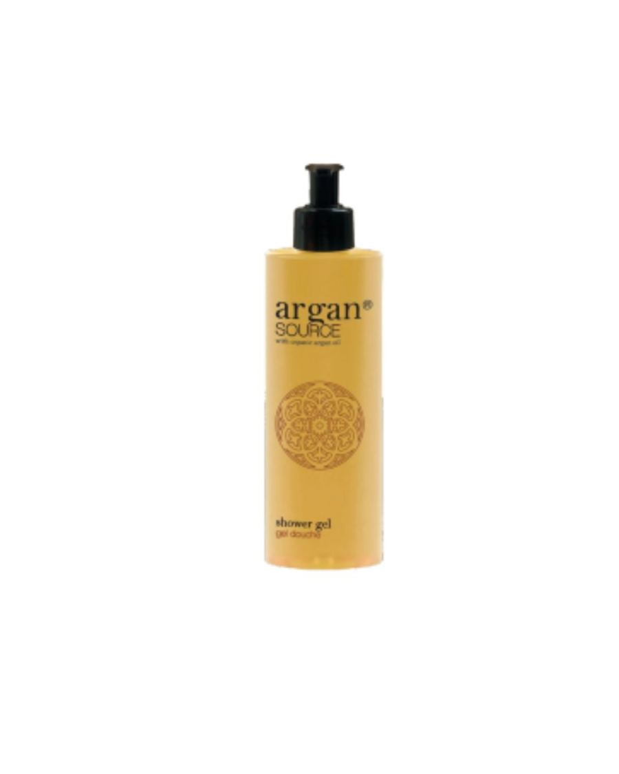 SHOWER GEL ARGAN REAL 400ML trasparente satinato con pompetta nera