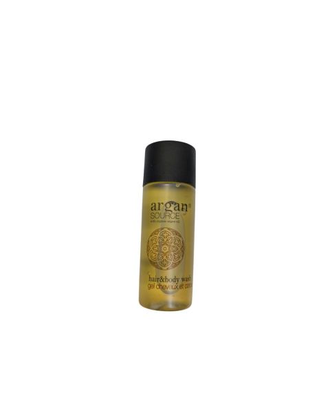 HAIR & BODY WASH ARGAN 30ML, CON TAPPO NERO